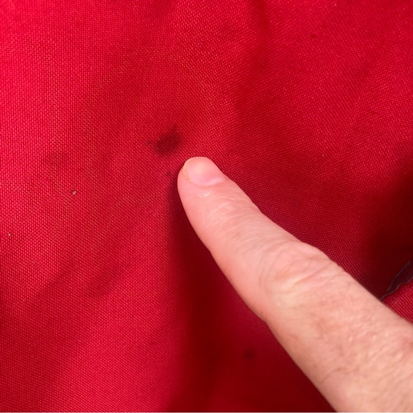 Vintage Gourmet Pocket Change red button down vest as is - Picture 4 of 10